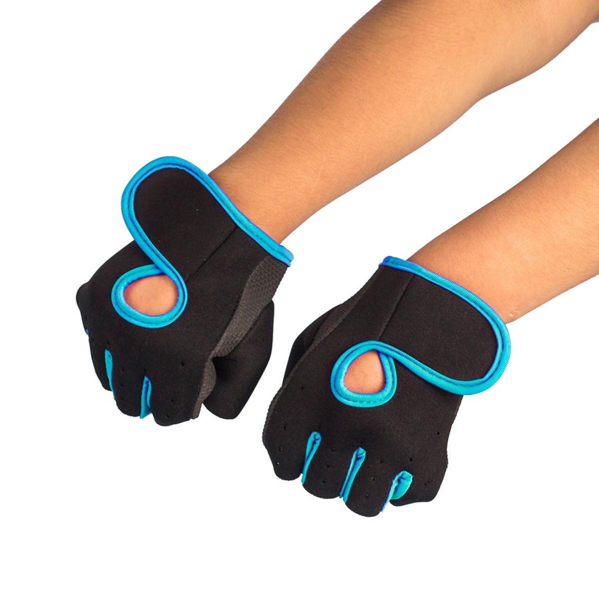 SPORT FITNESS - Guantes para levantar Peso - Entrenamiento celeste