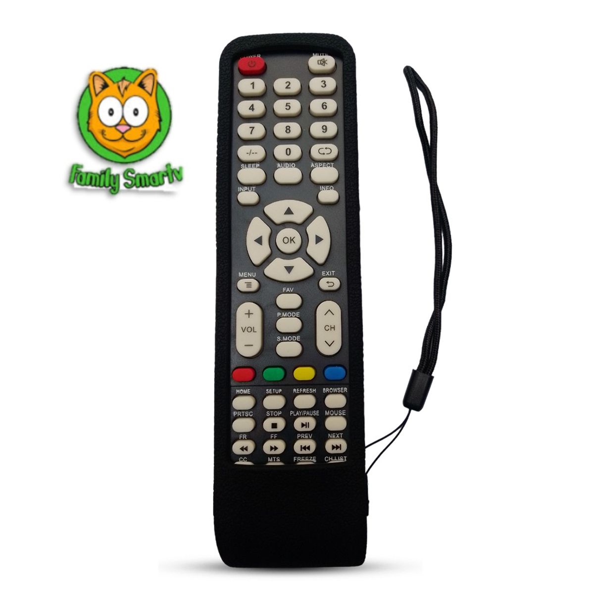 SIKAI - Funda para Control Remoto Orange Para tv Smart  Negra