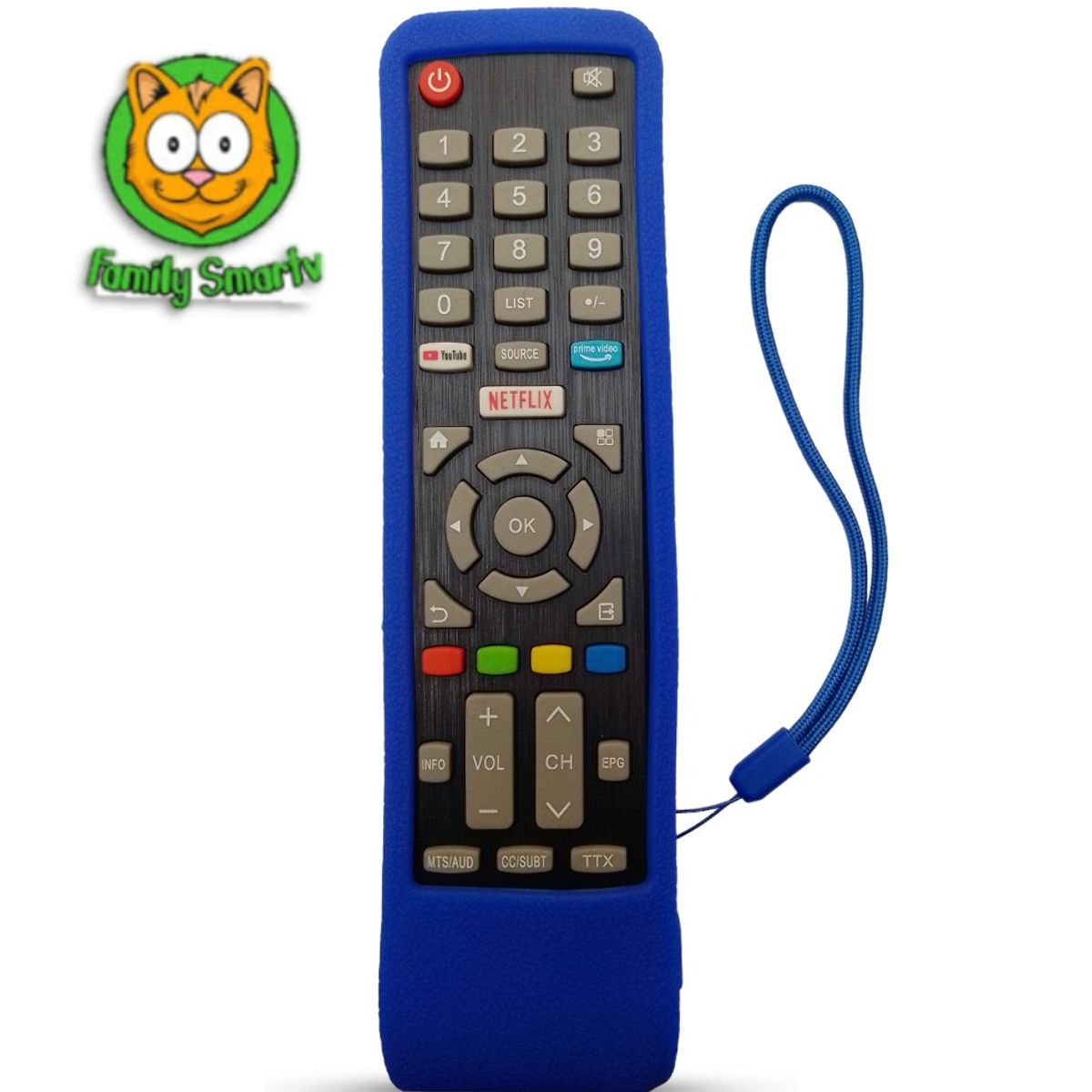GENERICO - Funda para Control Remoto Tv Smart Jvc Modelo Rm-c3287  Azul