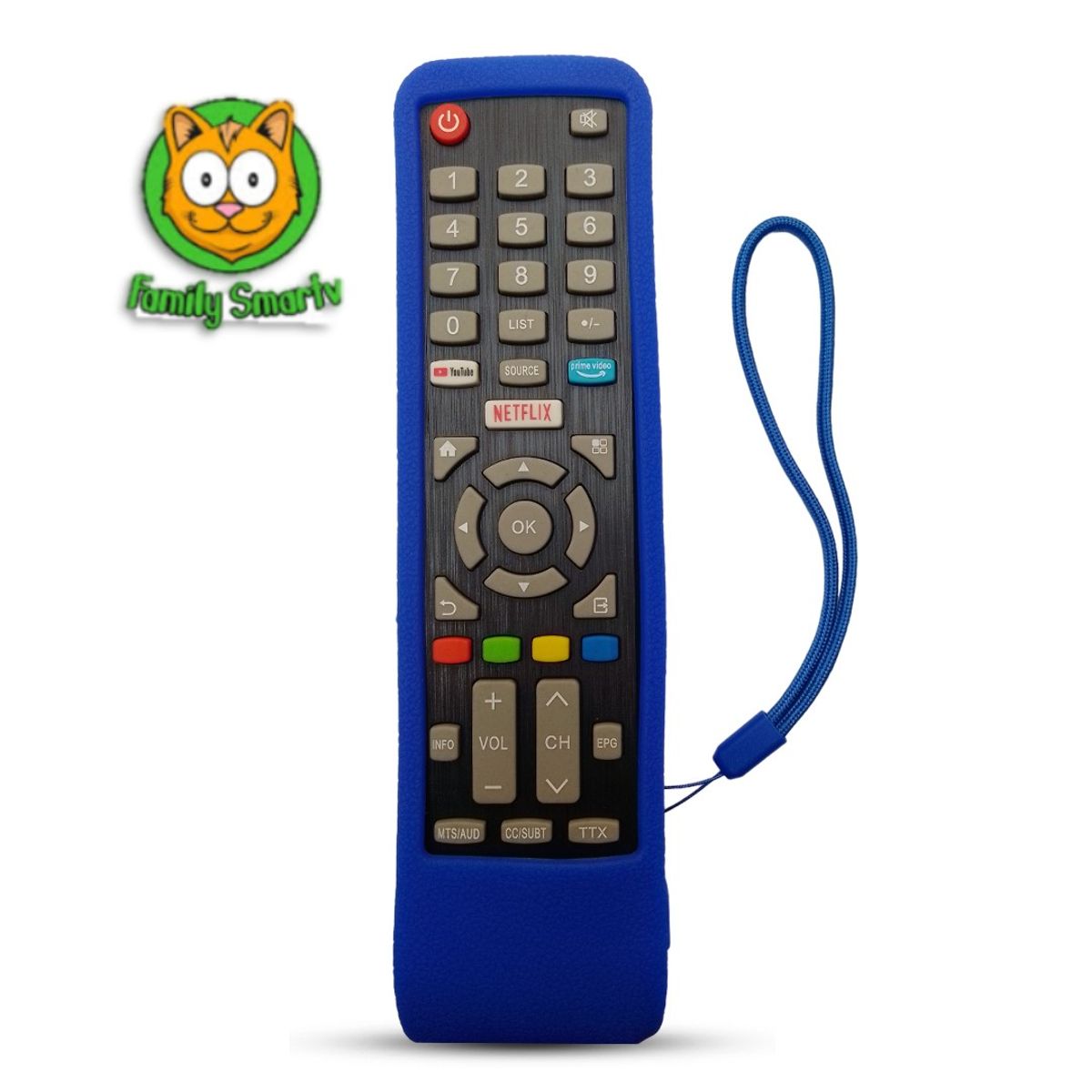 GENERICO - Funda para Control Remoto Tv Smart Jvc Modelo Rm-c3287  Azul