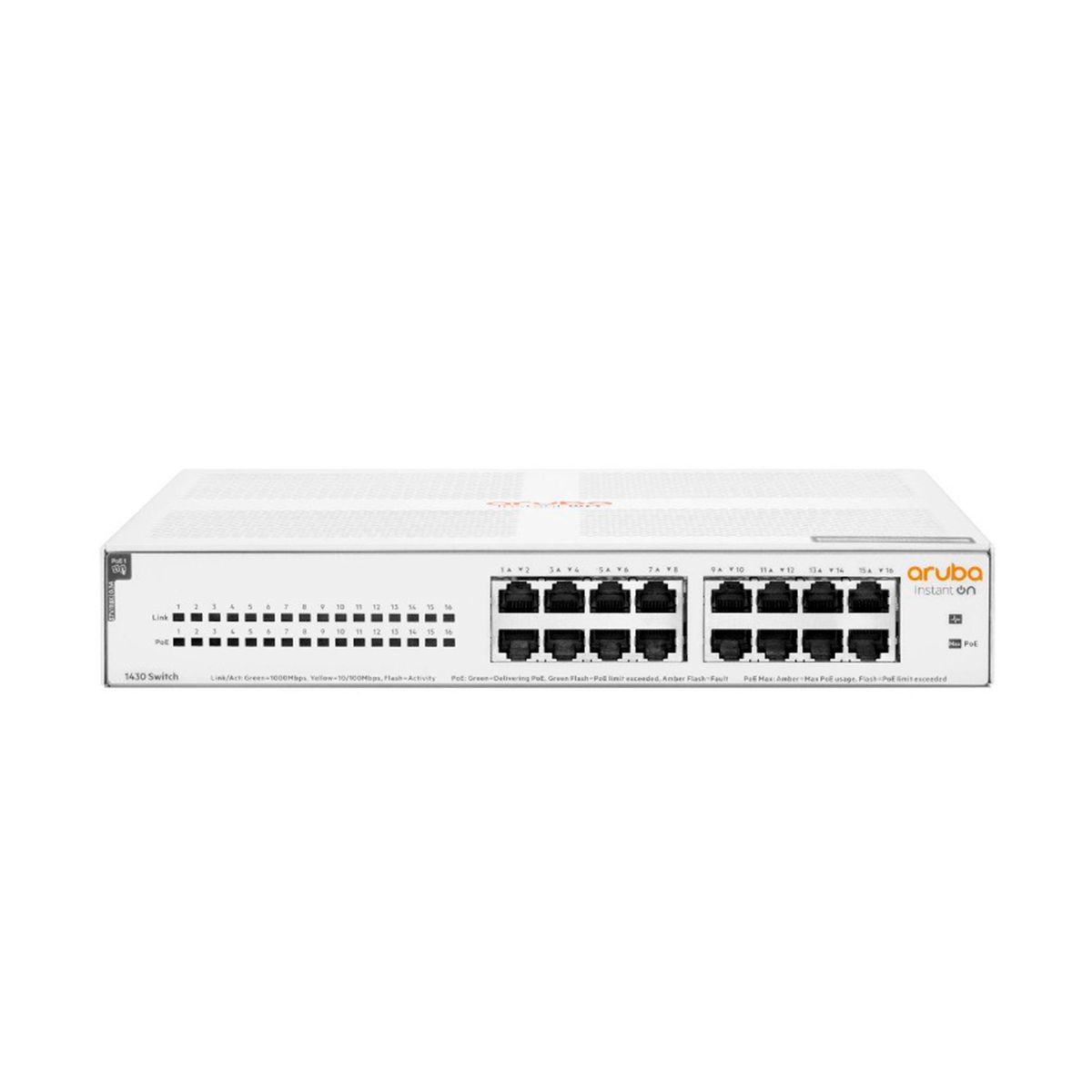 ARUBA - SWITCH ARUBA R8R48A INSTANT ON 1430 16G CLASS4 POE 124W P/N: R8R48A