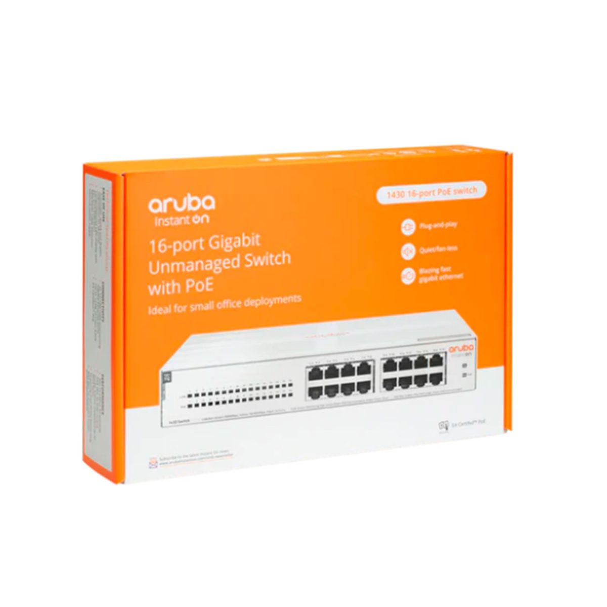 ARUBA - SWITCH ARUBA R8R48A INSTANT ON 1430 16G CLASS4 POE 124W P/N: R8R48A