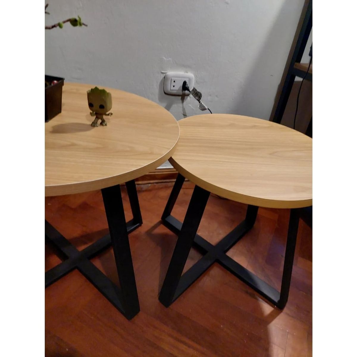 GENERICO - Mesas de centro estilo nido circular industrial panela