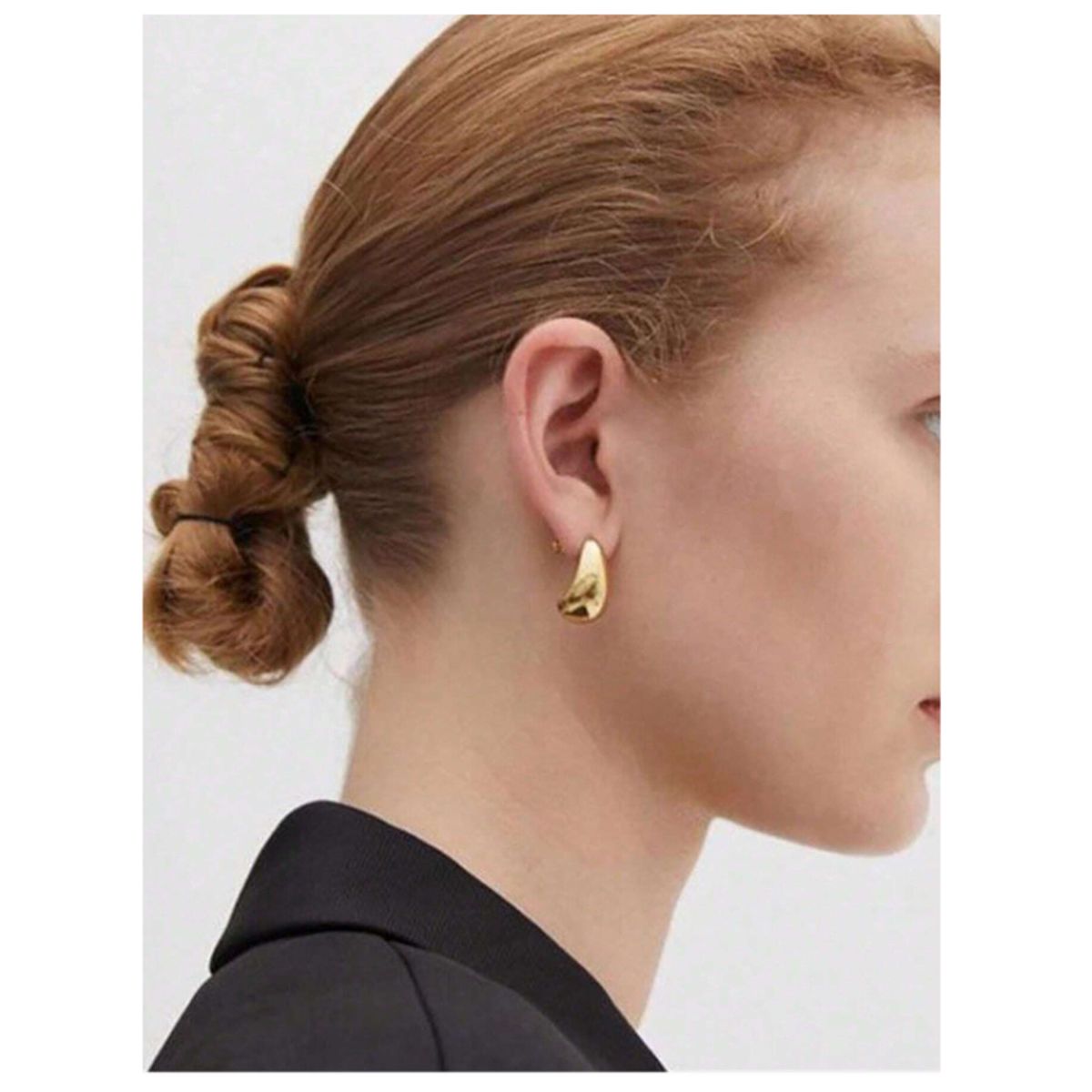 GENERICO - ARETES TIPO GOTA DE ACERO INOXIDABLE