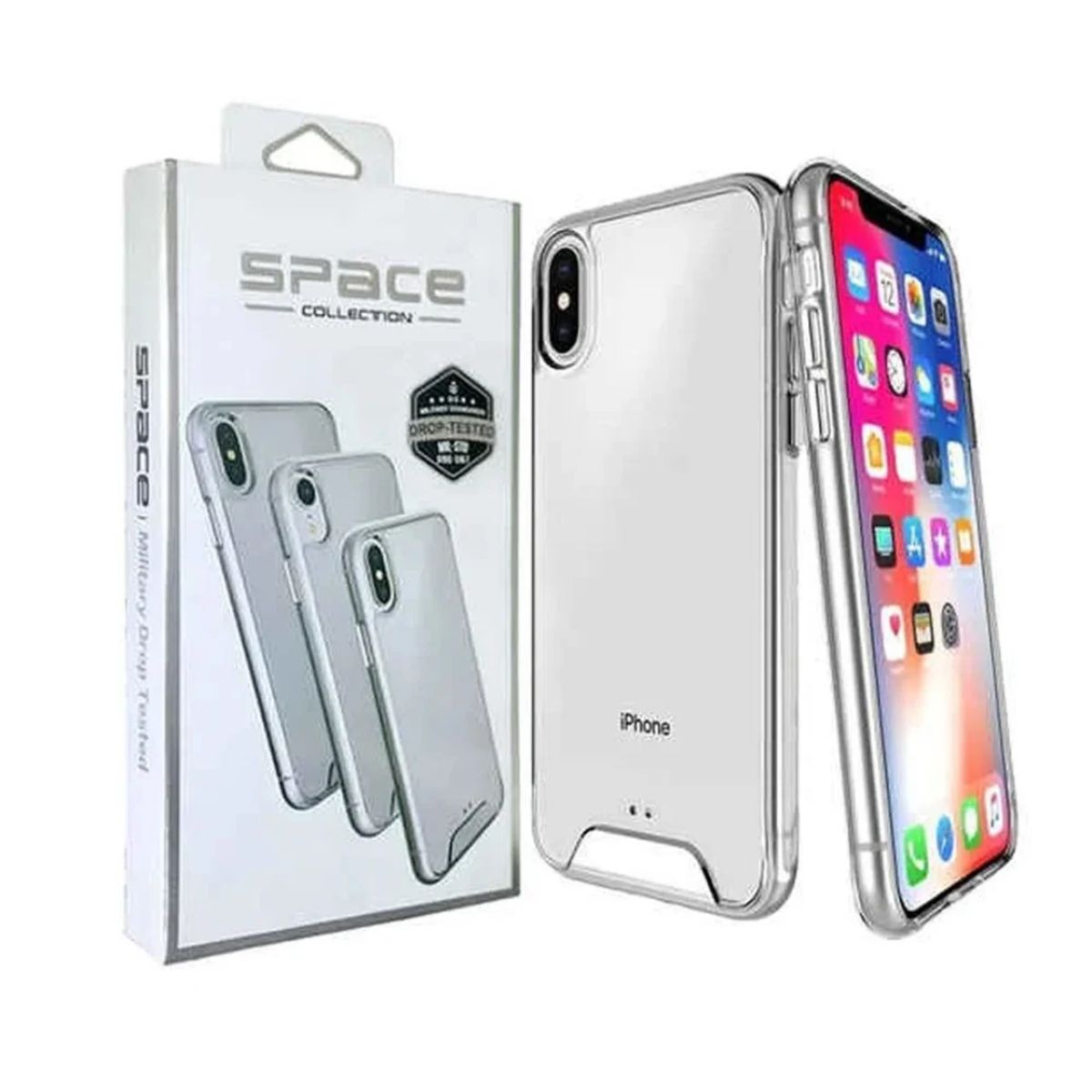 SPACE - CASE SPACE  TRANSPARENTE PARA IPHONE XS