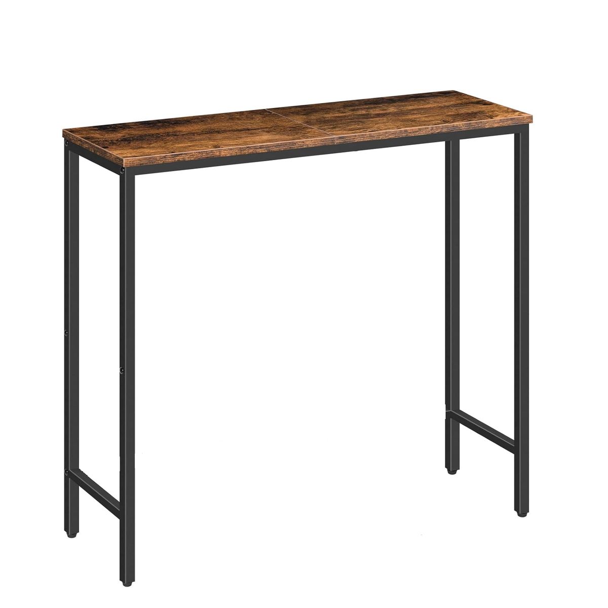 GENERICO - Mesa consola industrial de entrada o auxiliar 80x30x90 nogal