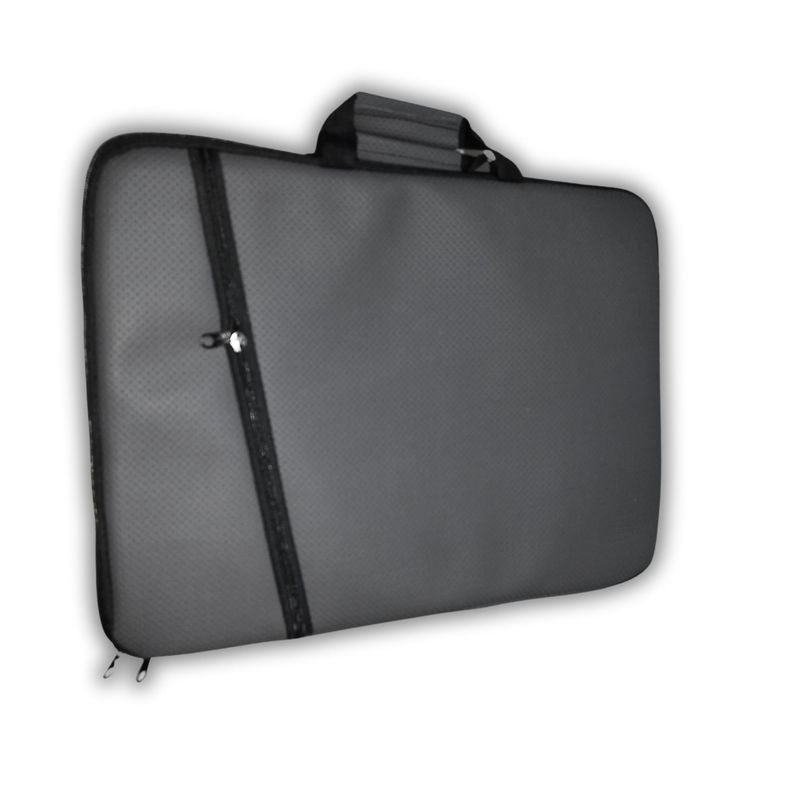 GENERICO - Funda para laptop 15" 17"  maleta con asa - Plomo