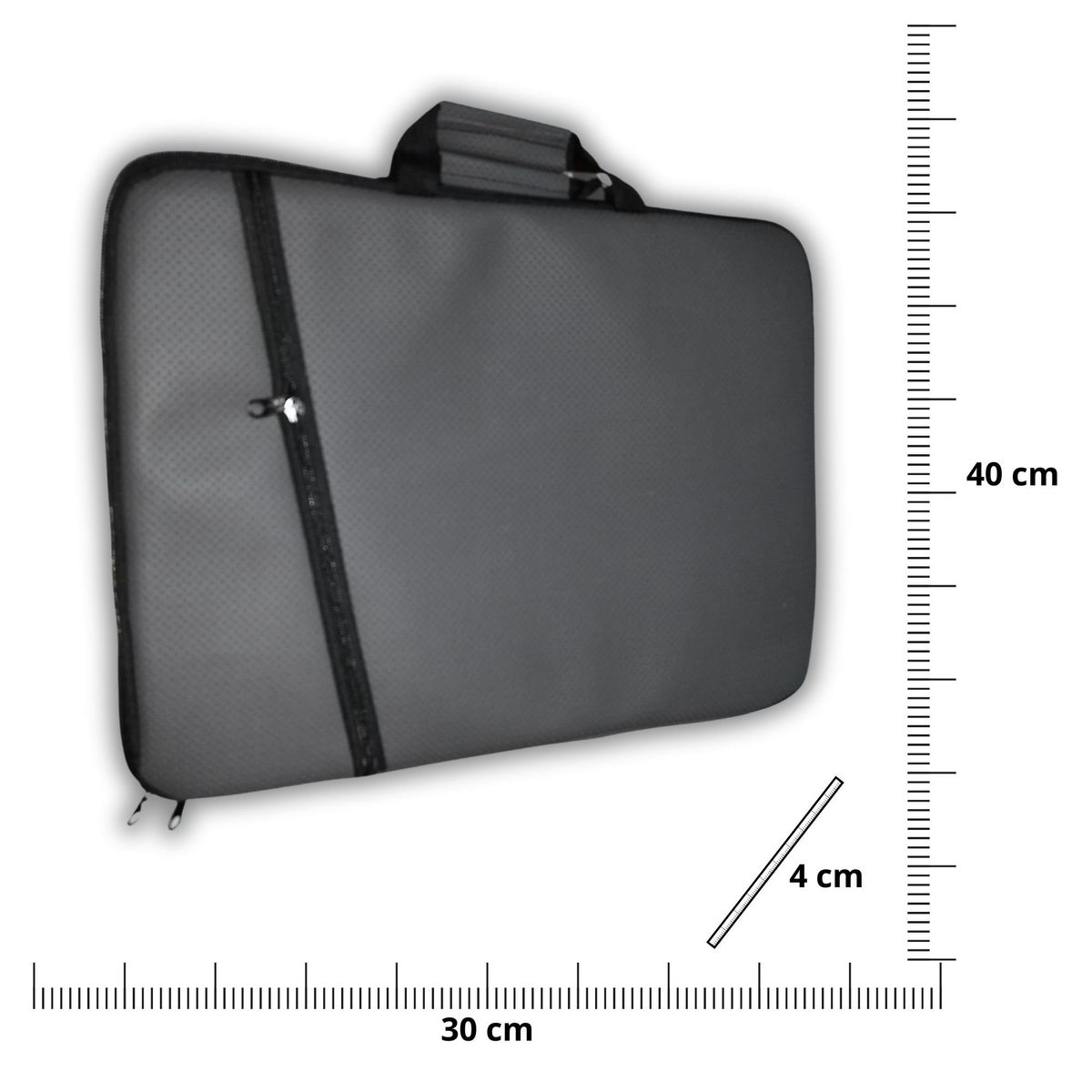 GENERICO - Funda para laptop 15" 17"  maleta con asa - Plomo