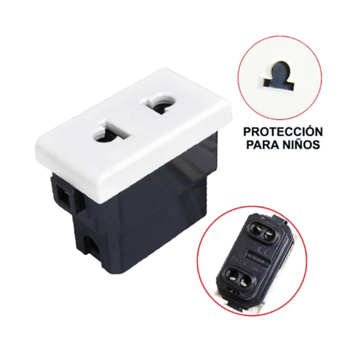 OPALUX - Dado Toma Universal BM102TR OPALUX