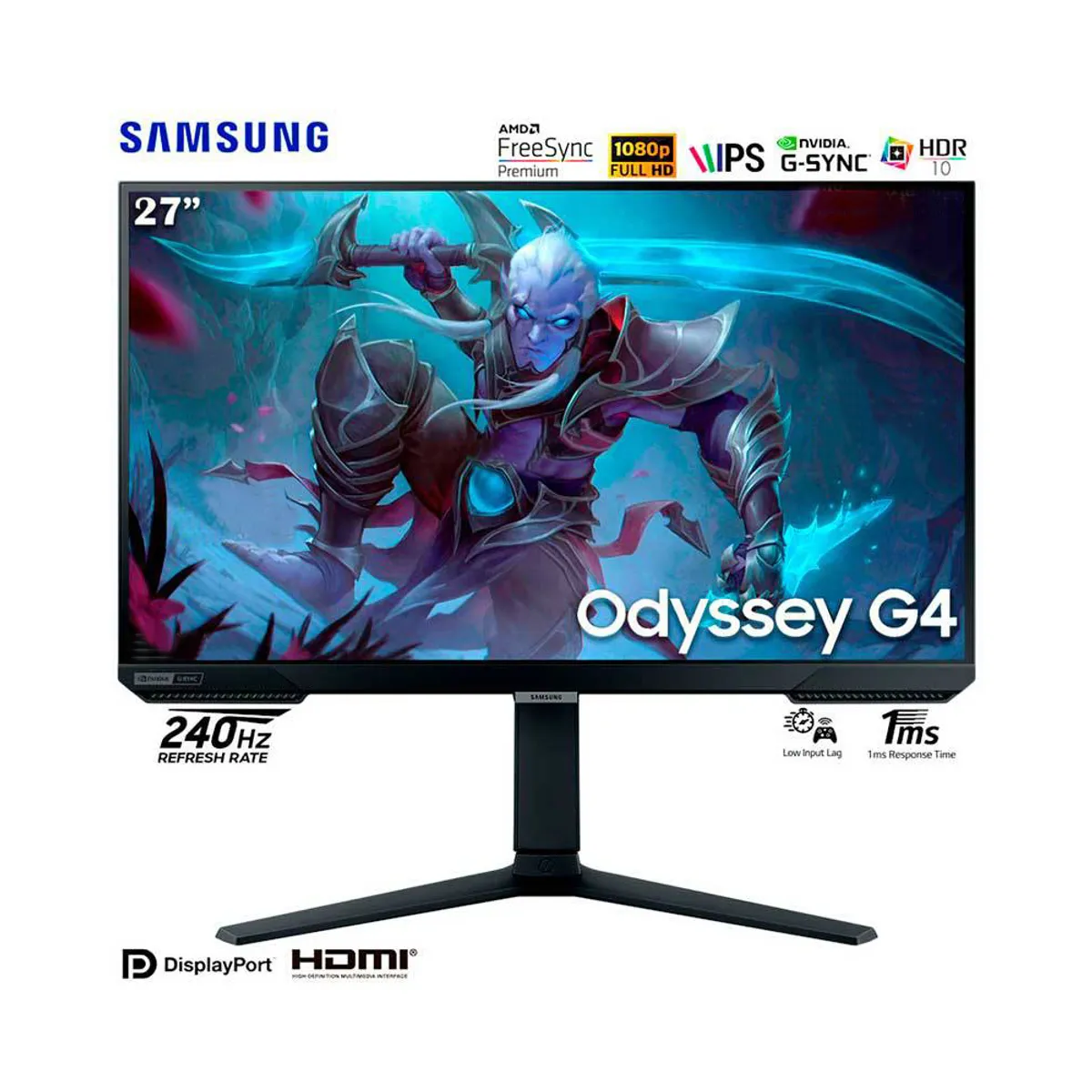 SAMSUNG - MONITOR GAMING SAMSUMG 27BG402 27 IPS 240HZ 1Ms GSYNC FreeSync PREMIUN
