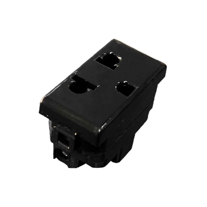 OPALUX - Dado Toma Universal con Línea Tierra BM106-BLK OPALUX