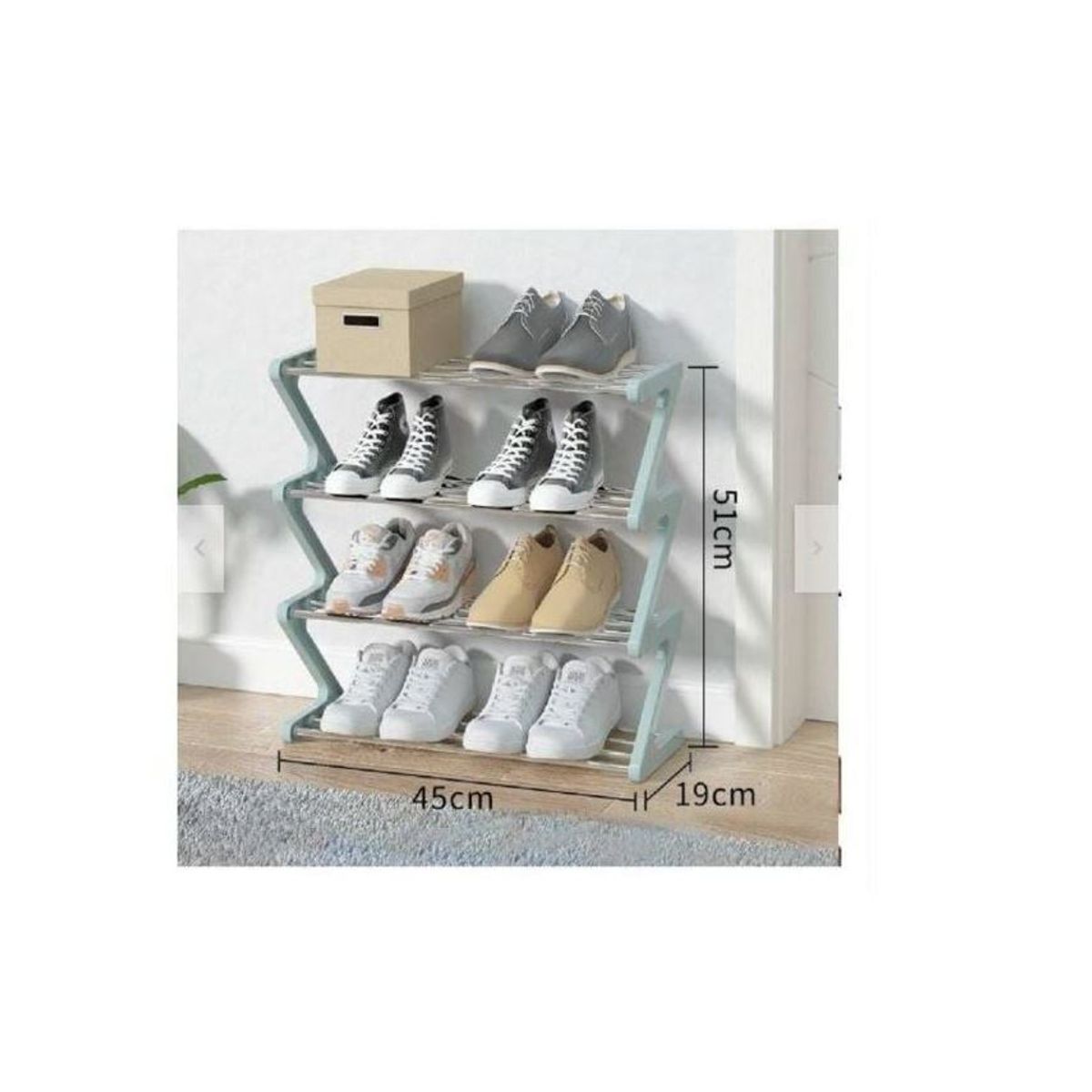 GENERICO - Zapatera armable modelo z 45cm-organizador de zapatos multiuso- mueble