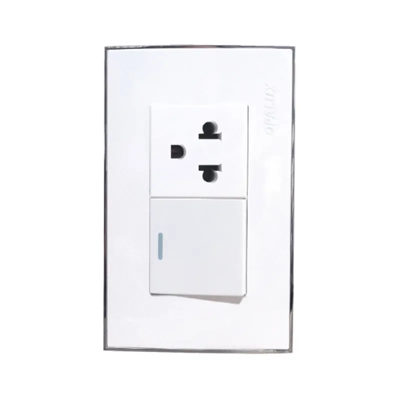 OPALUX - Interruptor + Tomacorriente Universal 15A OP-1213 OPALUX
