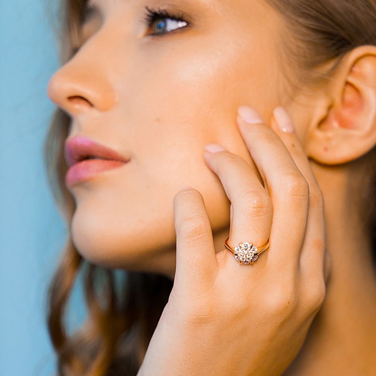 LA TIENDA 88 JOYAS Y ACCESORIOS - La Tienda 88 - Anillo Roseta Mujer Baño en Oro de 18k - Rosa