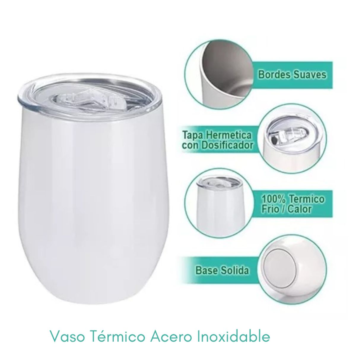GENERICO - Vaso térmico de acero inoxidable 350 ml