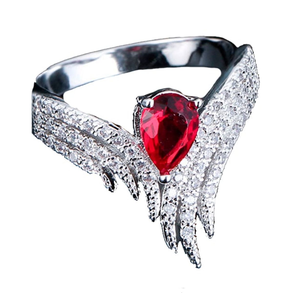 LA TIENDA 88 JOYAS Y ACCESORIOS - La Tienda 88 - Anillo Fiesta Party Amor Mujer Bañado Oro 18k - Blanco