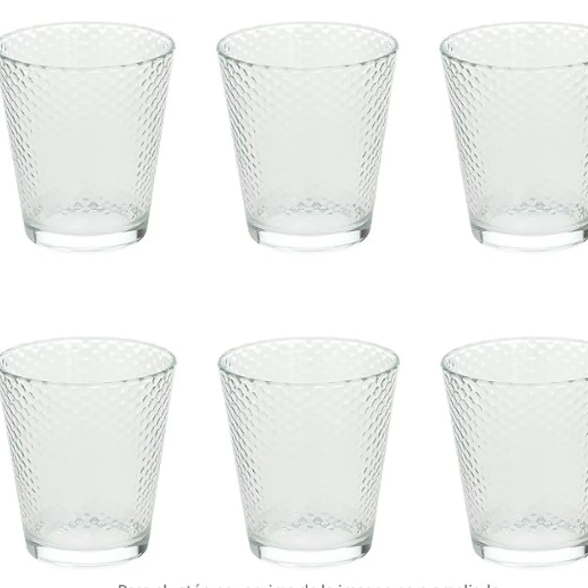 GENERICO - Set x 6 Vasos de Vidrio Diseño Burbujas 175 ml.