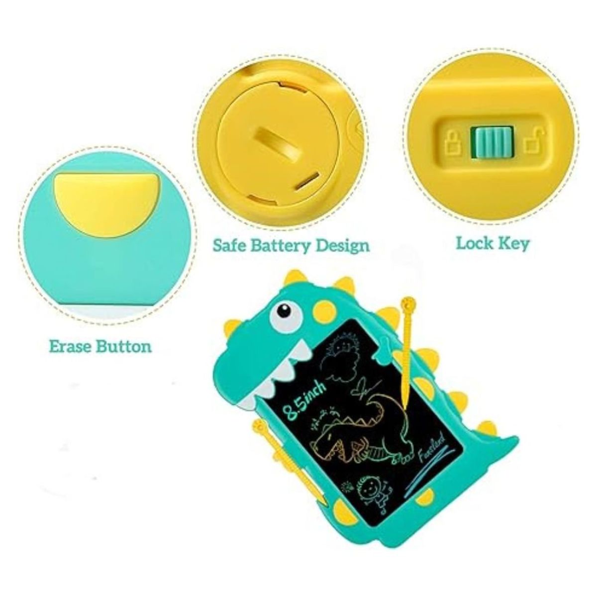 GENERICO - Pizarra Mágica Interactiva LCD En Forma De Dinosaurio