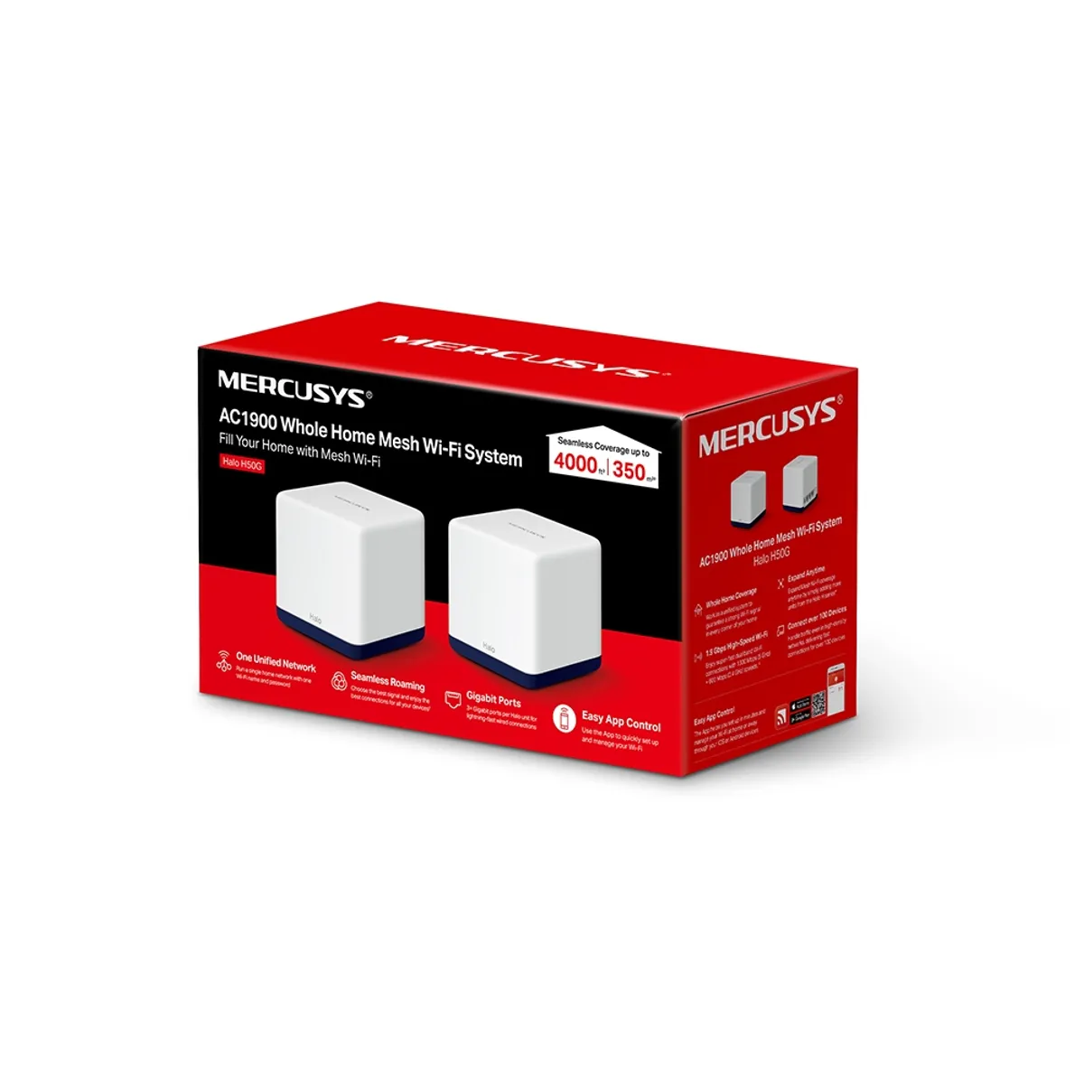 MERCUSYS - Halo H50G Sistema Wi-Fi  Mesh dual banda AC1900 2pack