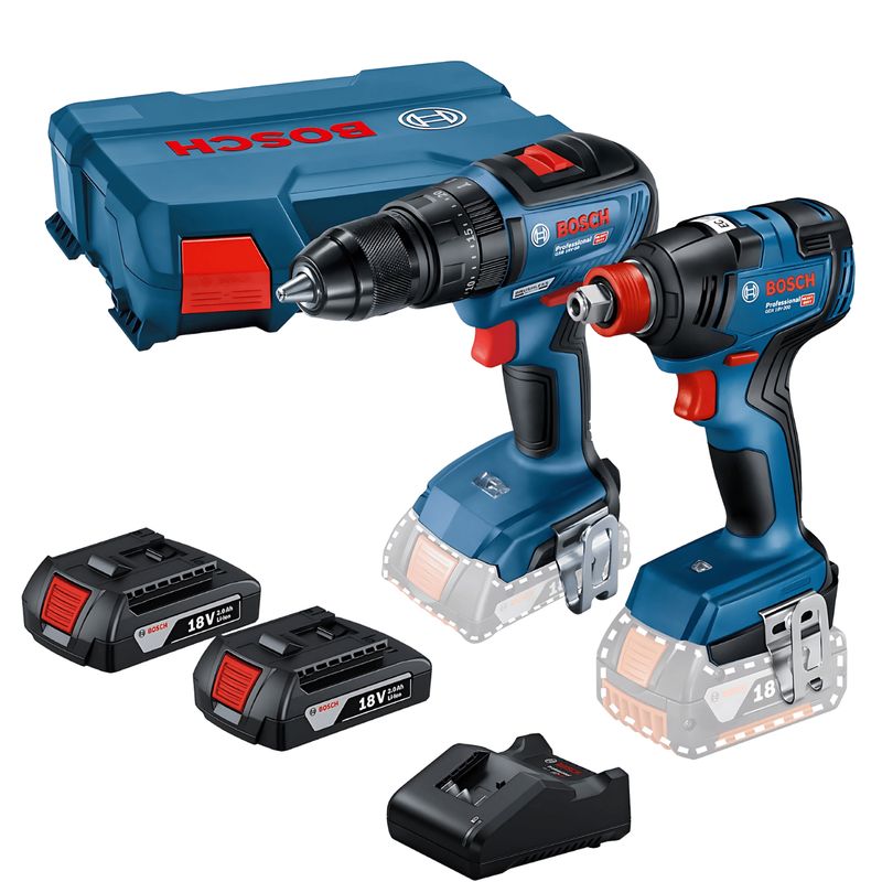 BOSCH - Taladro Percutor GSB 18V-50 + Llave de impacto Gdx 18v-200