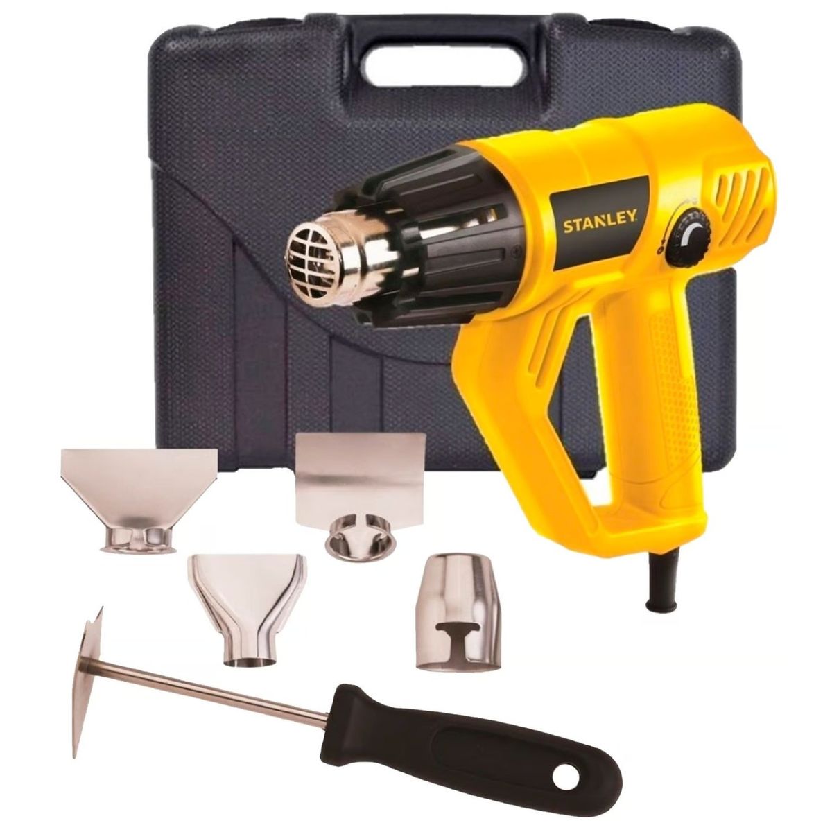 STANLEY - KIT Pistola de Calor Eléctrica 1800W con 5 piezas STXH2000K Stanley