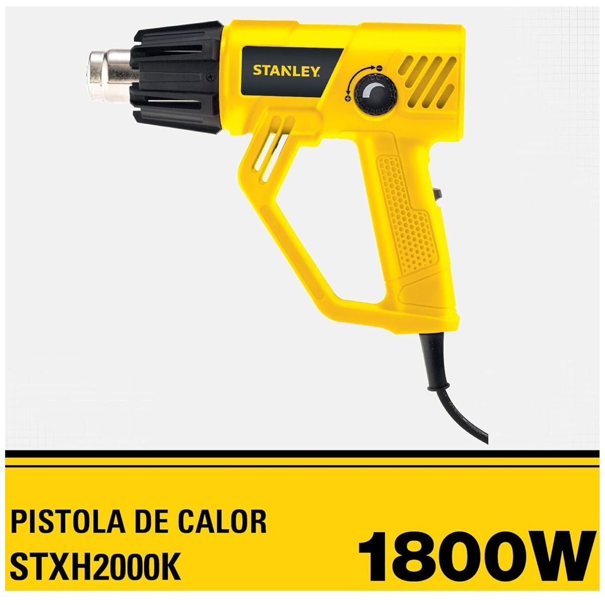 STANLEY - KIT Pistola de Calor Eléctrica 1800W con 5 piezas STXH2000K Stanley