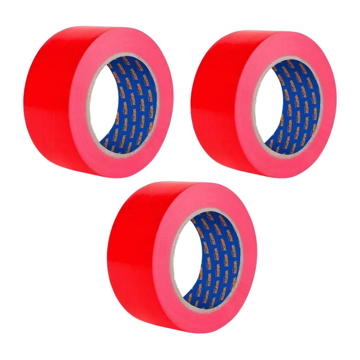 GENERICO - Pack x 3 unidades Cinta de señalizacion rojo x 30 metros x 50mm Wadfow