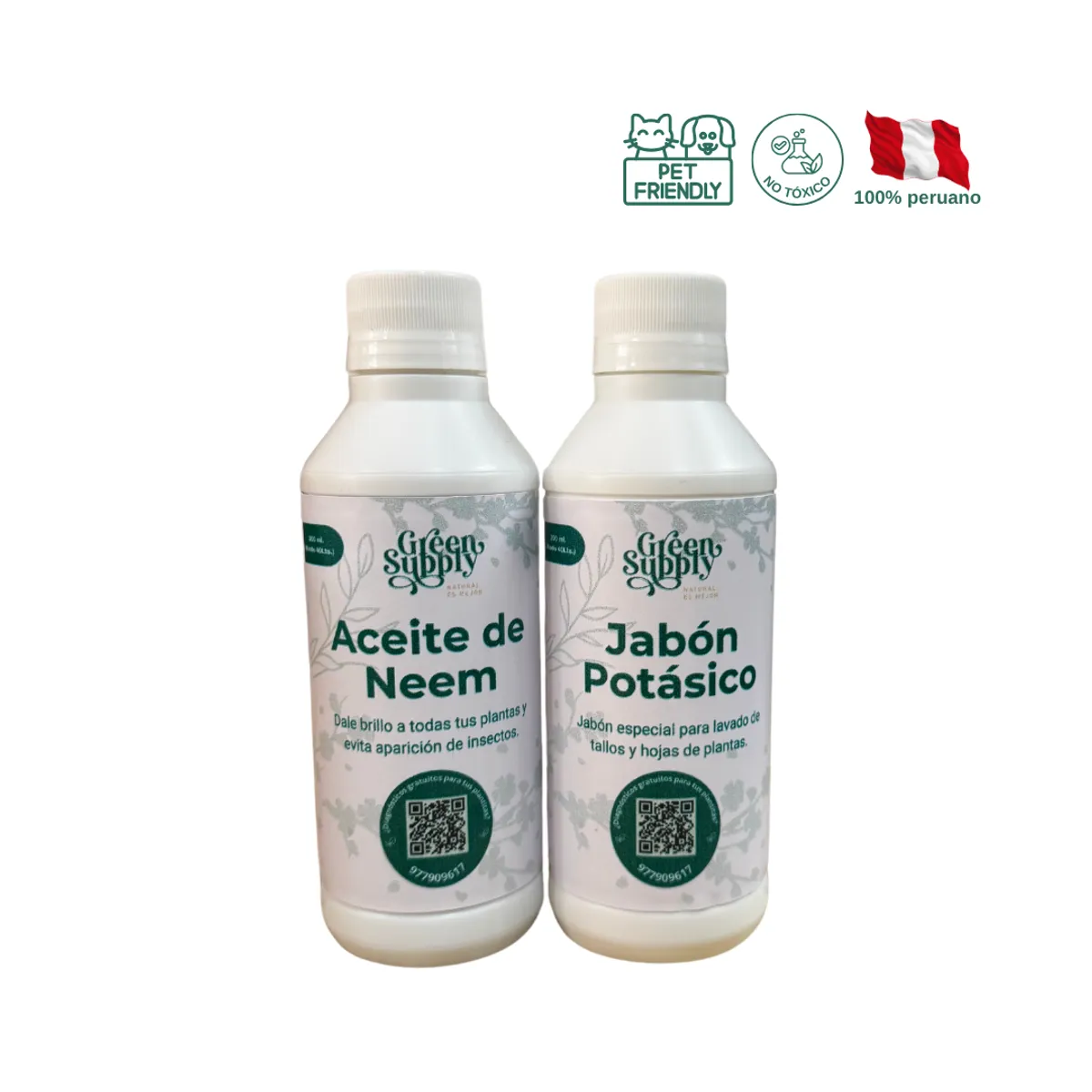 GREEN SUPPLY - Pack Limpieza  Pet Friendly - Jabón Potásico y Aceite de Neem 200ml