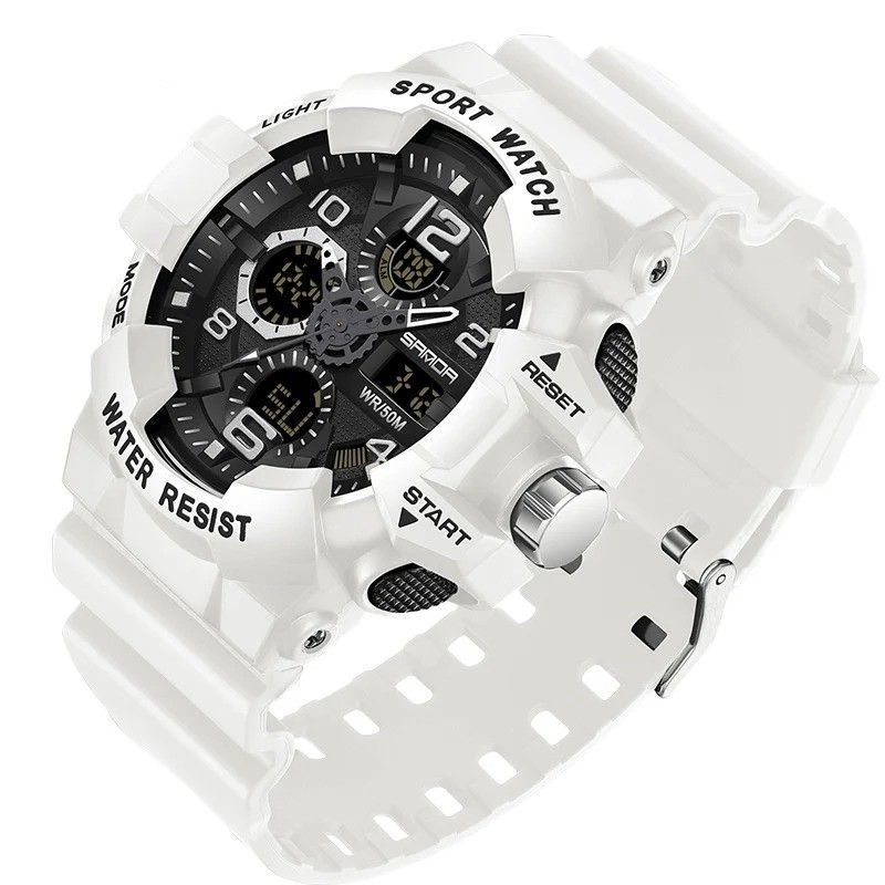 SANDA - Reloj Deportivo SANDA 3168 Resina Análogo-Digital Blanco