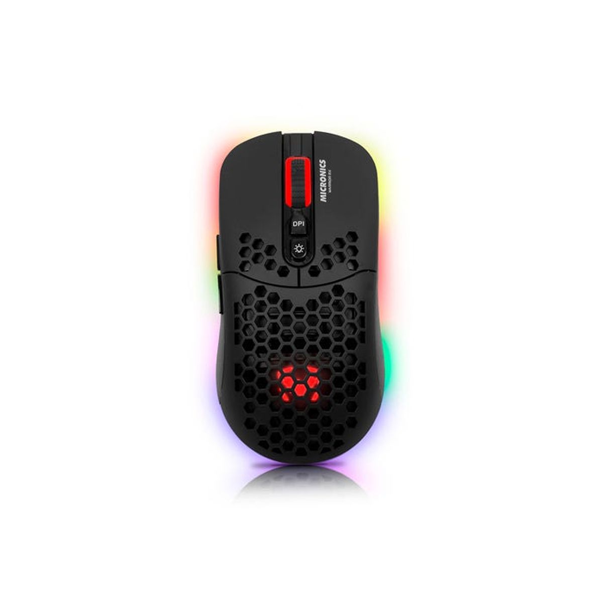 MICRONICS - Mouse Gamer Inalámbrico Recargable Warrior RX - MIC GM828RX