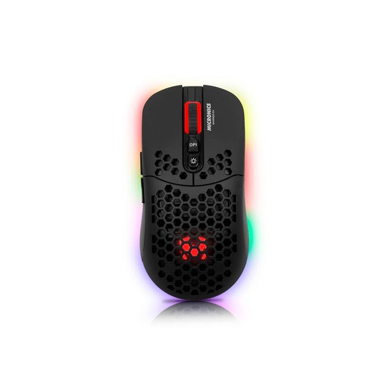 MICRONICS - Mouse Gamer Inalámbrico Recargable Warrior RX - MIC GM828RX