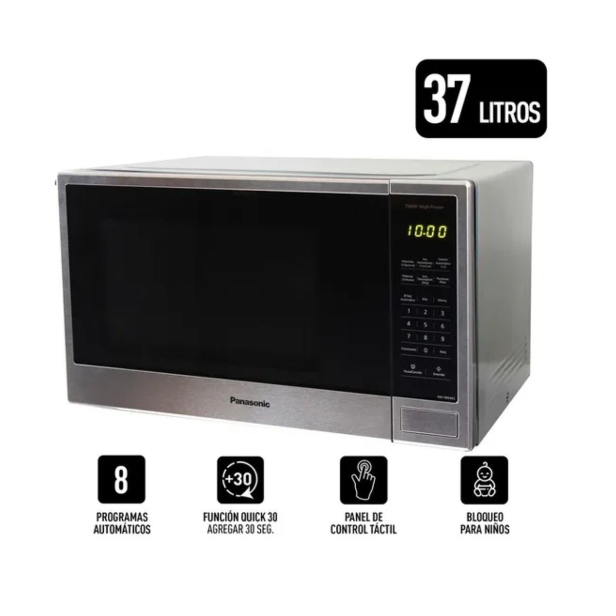 PANASONIC - HORNO MICROONDAS  PANASONIC - NN-SB646SRPK 37L SILVER