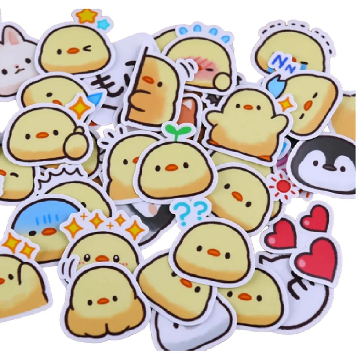 GENERICO - pack 40 stickers impermeables  Pollitos