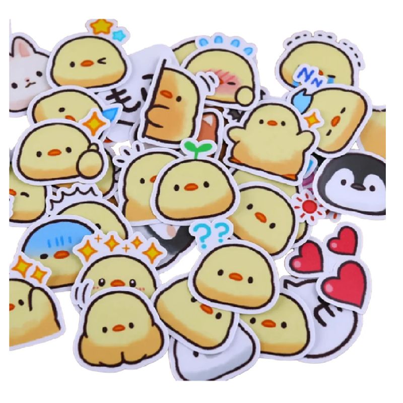 GENERICO - pack 40 stickers impermeables  Pollitos