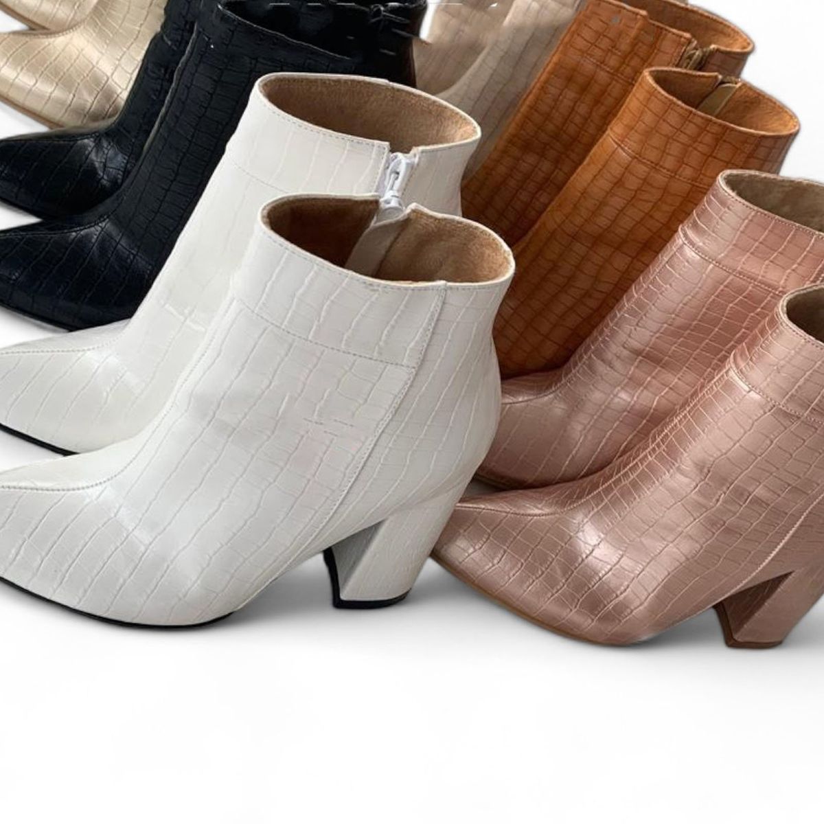 GENERICO - Botin Mujer Elegante Larbado1299P-68 Color Blanco