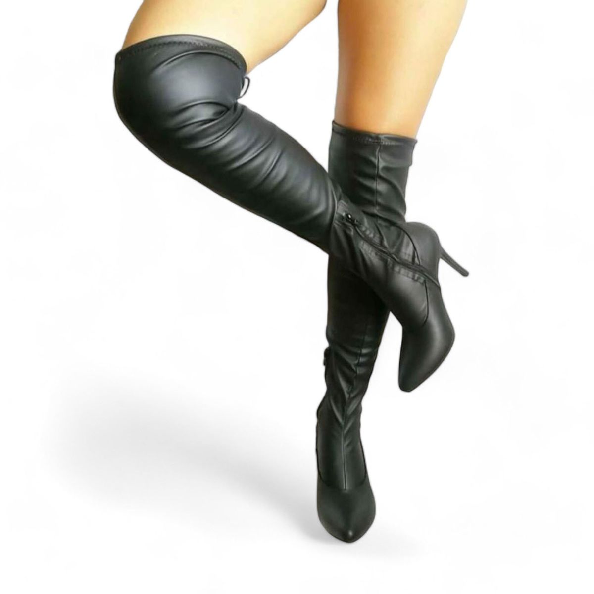 GENERICO - Botin Mujer Stretch Aguja 71299P-75 Color Negro