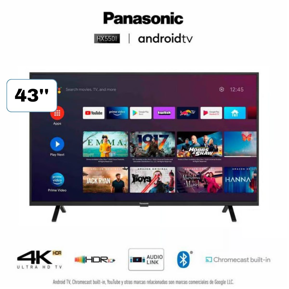 PANASONIC - TV 43 PANASONIC - TC-43HX550P LCD 4K UHD Smart