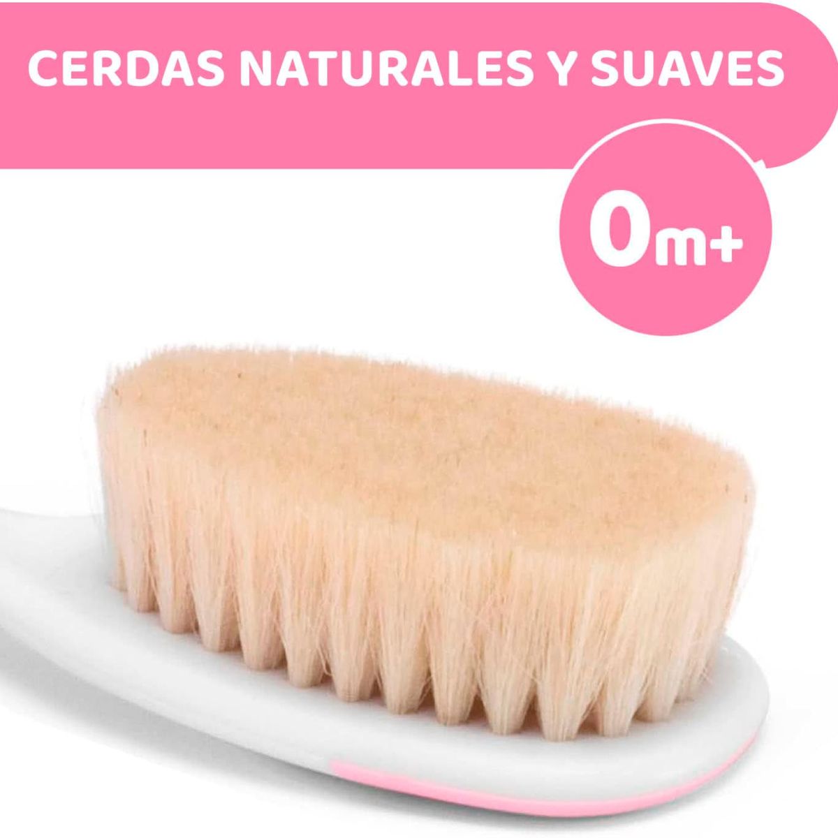 CHICCO - Cepillo y Peine Natural Chicco Rosado