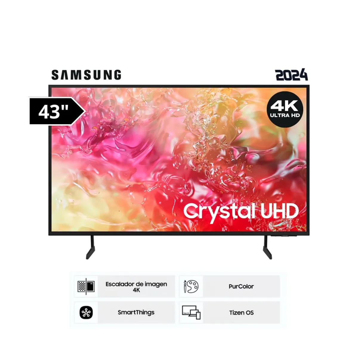 SAMSUNG - Televisor Samsung LED 43 Crystal UHD 4K 43DU7000
