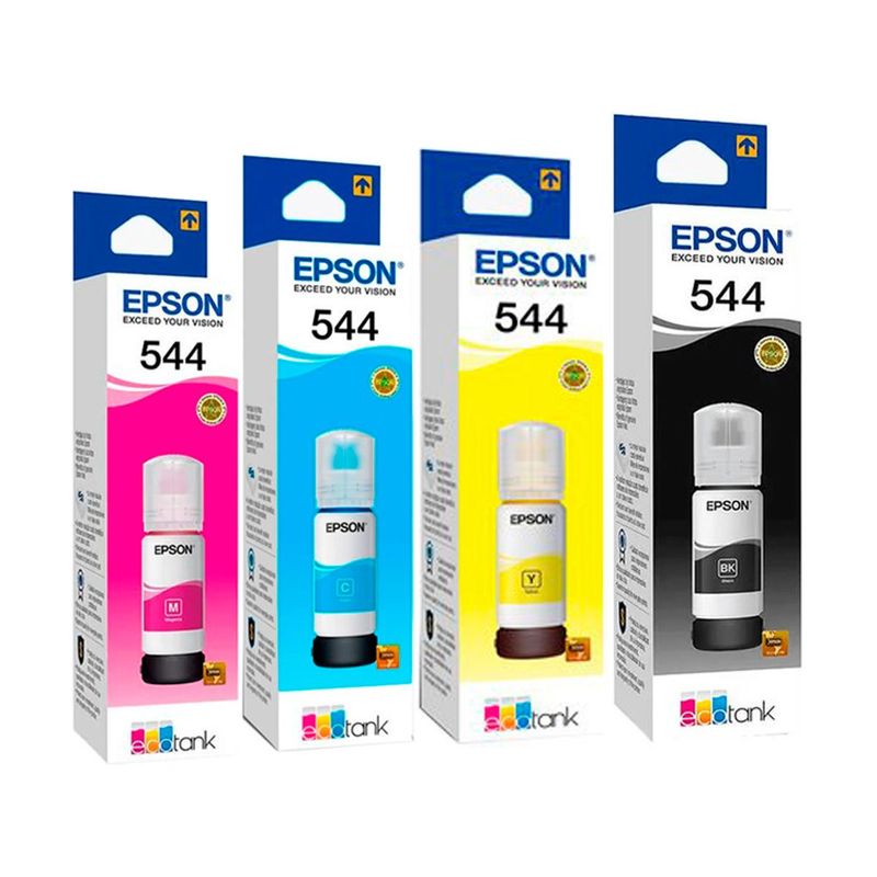 EPSON - Kit de 4 tintas Epson 544 Cian Magenta Yellow Black