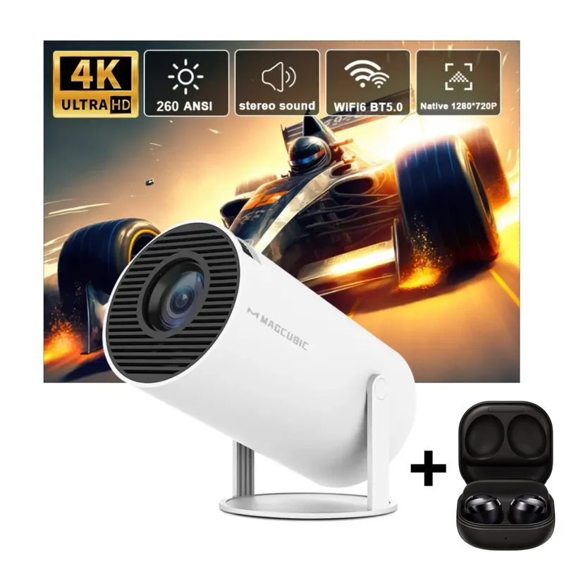 OEM - Proyector HY300 PRO Smart 4K Android11 Wifi Bluetooth