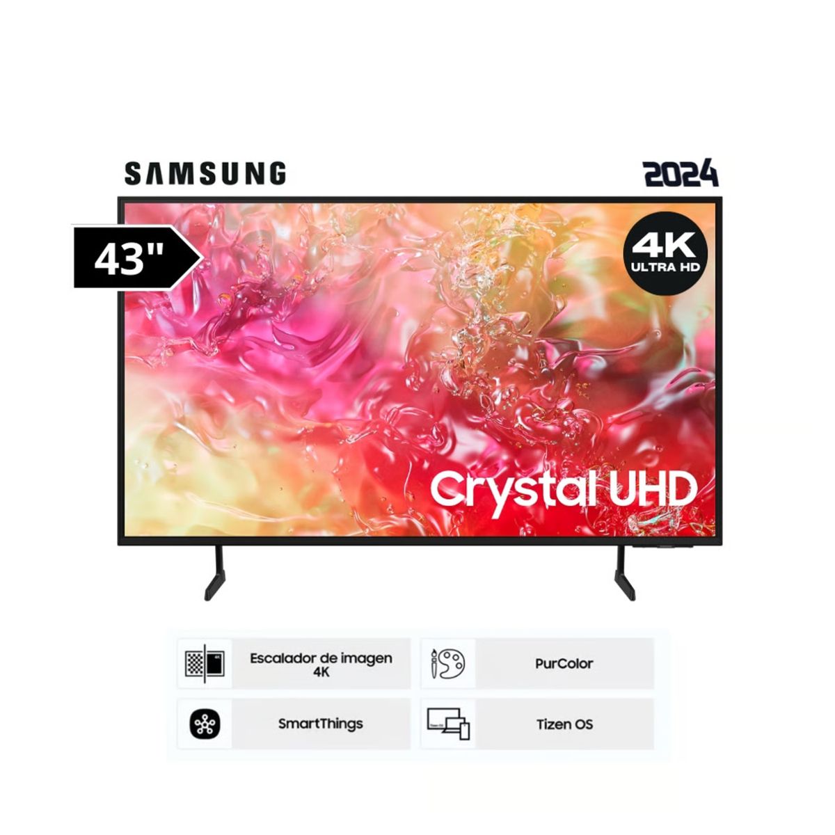 SAMSUNG - Televisor Samsung LED 43 Crystal UHD 4K 43DU7000