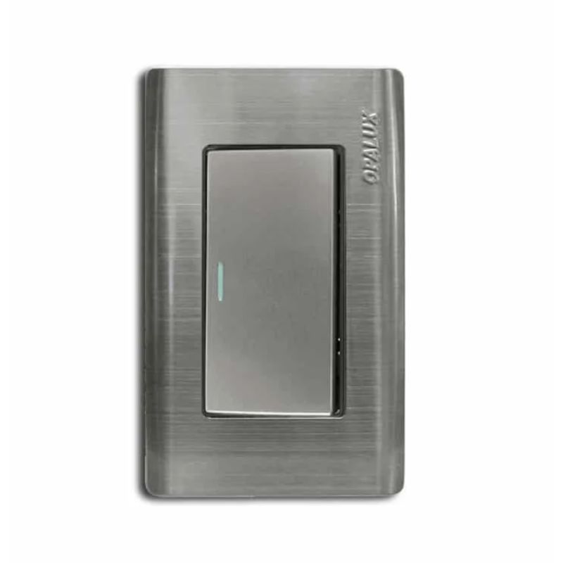 OPALUX - Interruptor Metálico Simple con Dado 7cm OP-011 OPALUX