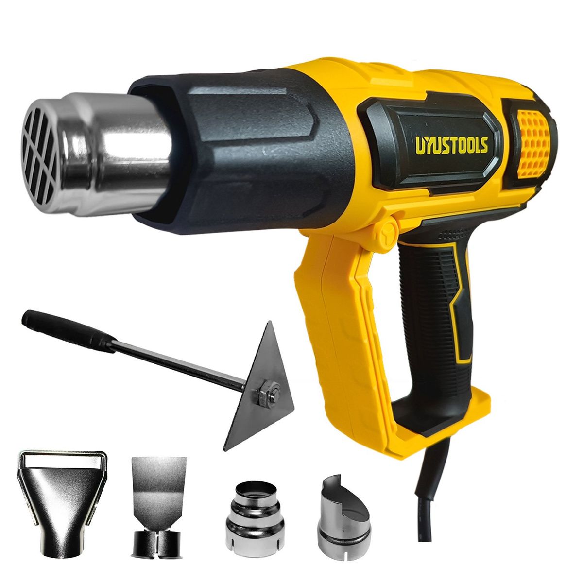 UYUSTOOLS - Pistola de Calor Aire Caliente 2000W 3 Niveles 60 / 350 / 600 °C