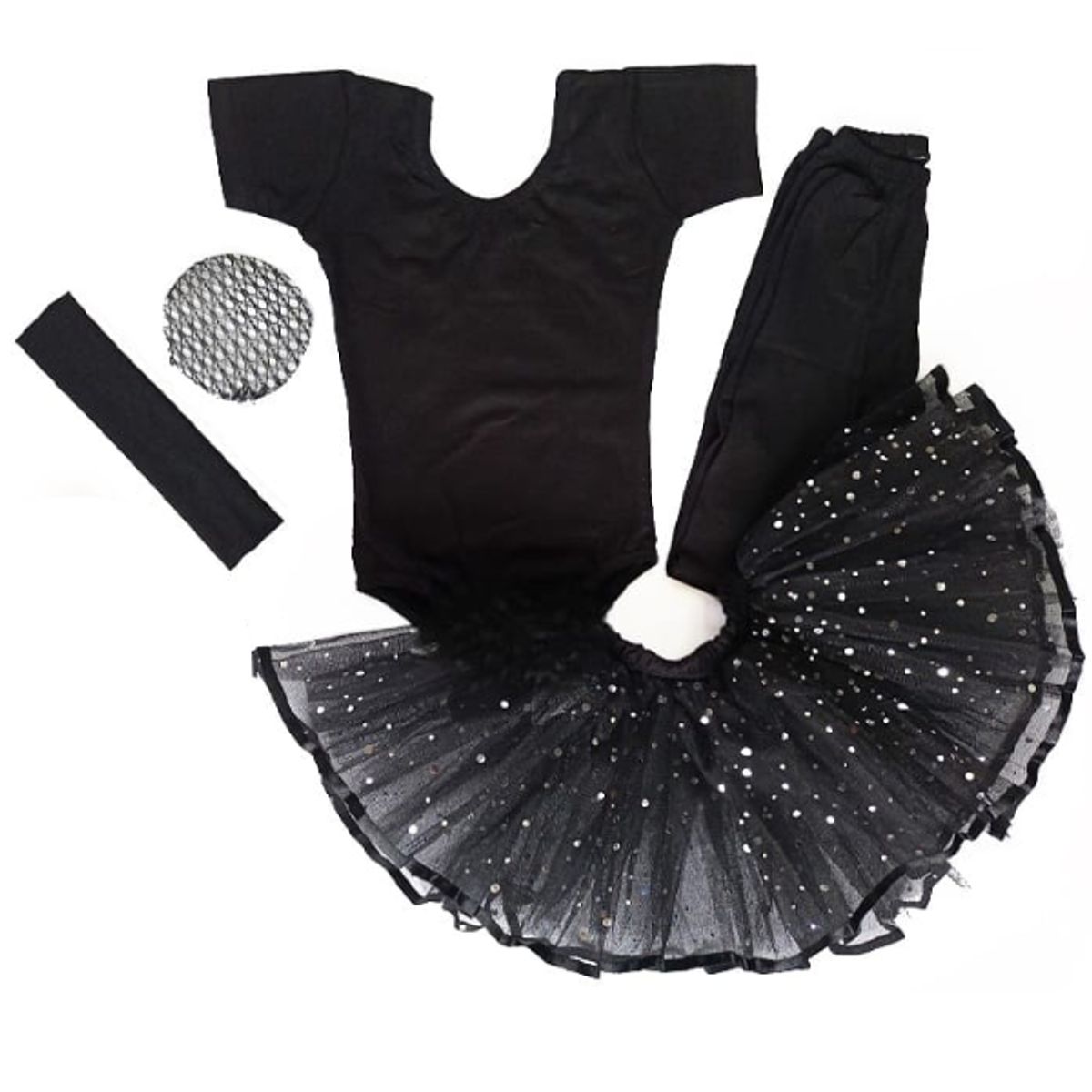 GENERICO - CONJUNTOS TRAJE DE BALLET CON TUTU DOBLE - NEGRO
