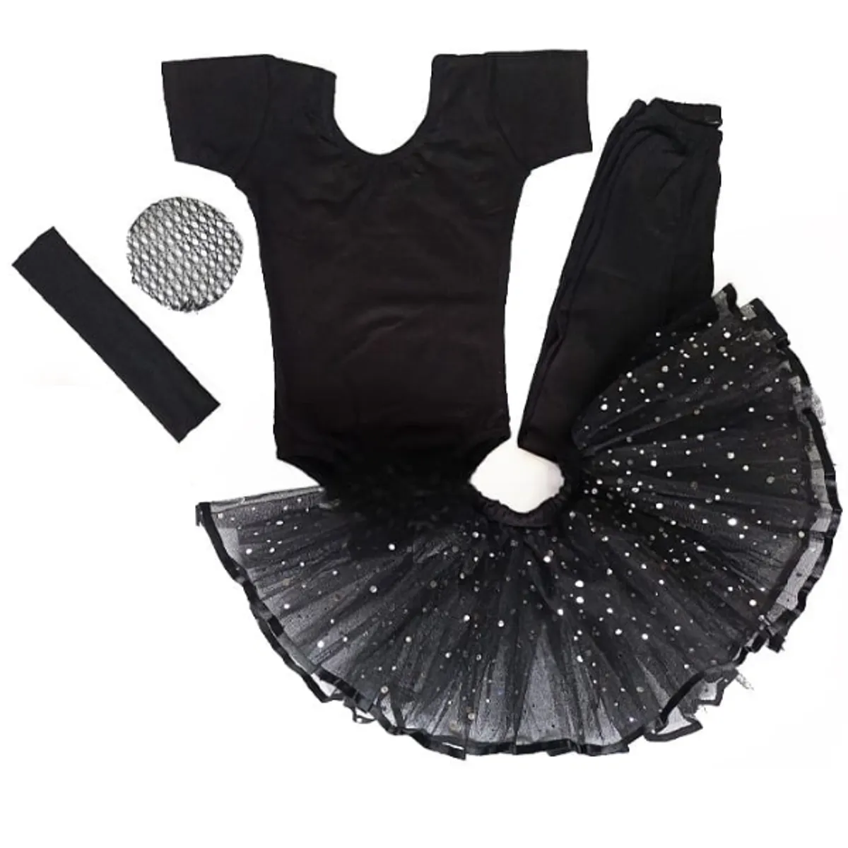 GENERICO - CONJUNTOS TRAJE DE BALLET CON TUTU DOBLE - NEGRO