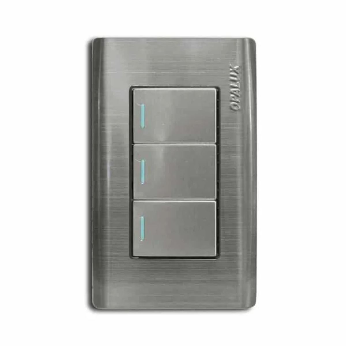 OPALUX - Interruptor Metálico Triple con Dado 22cm OP-S03 OPALUX