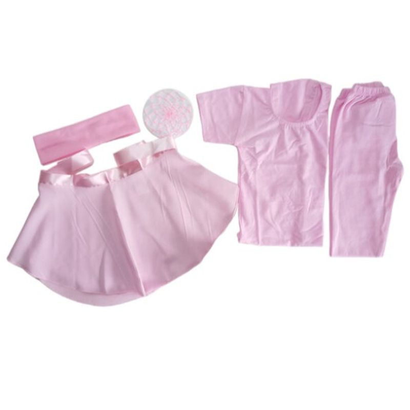 GENERICO - CONJUTOS TRAJES DE BALLET 5 ITEMS FALDA ENVOLVENTE - ROSADO