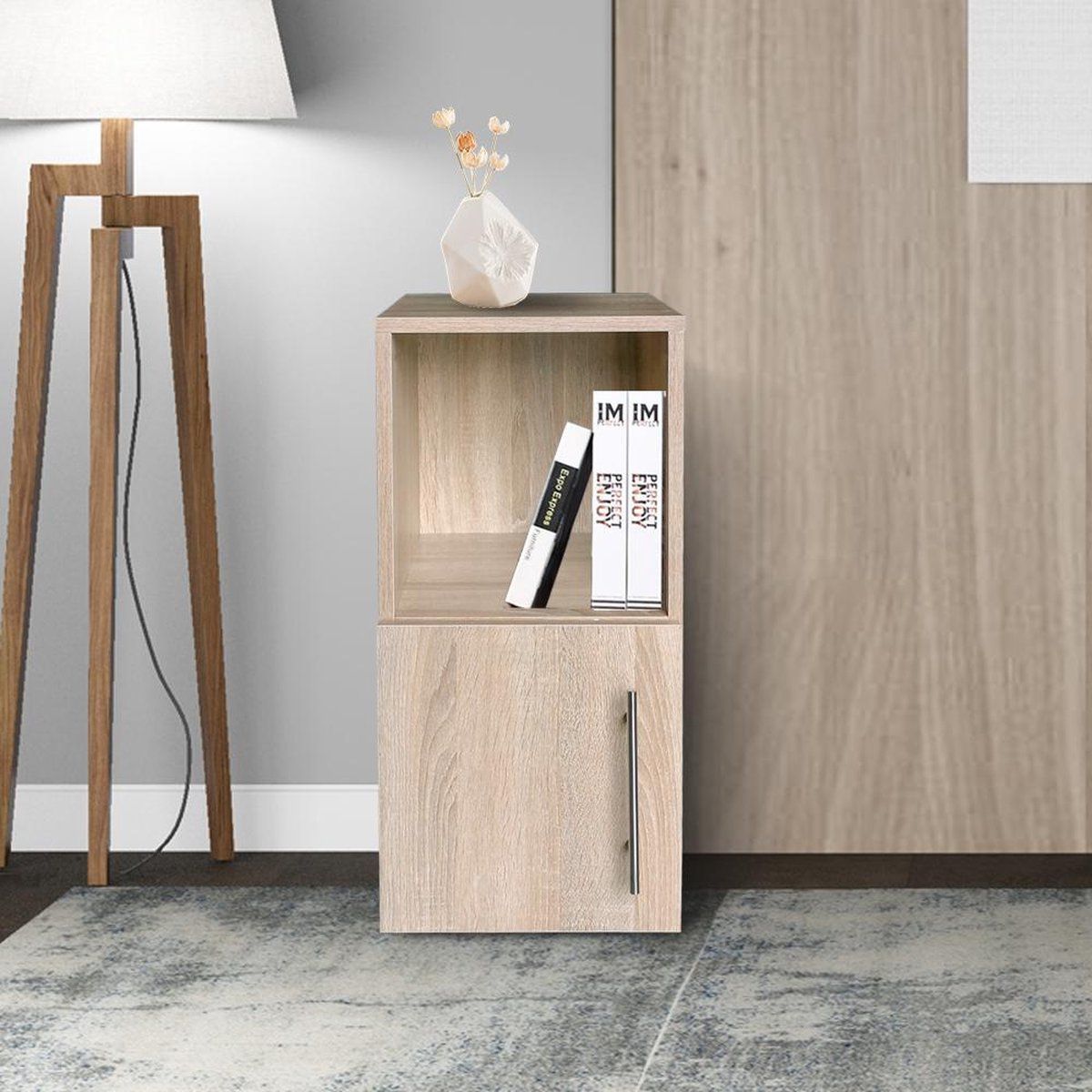 TU MESITA - Velador Nórdico Maxi color Duna 1 puerta TU MESITA