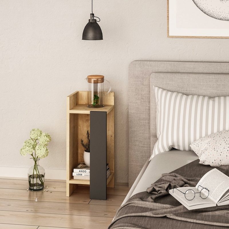 TU MESITA - Mesa de Noche Velador Ibis color DunaNegro TU MESITA